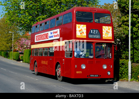 Leyland Atlantean in Ribble livery preserved by the Lancastrian Transport Trust Stock Photo