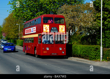 Leyland Atlantean in Ribble livery preserved by the Lancastrian Transport Trust Stock Photo