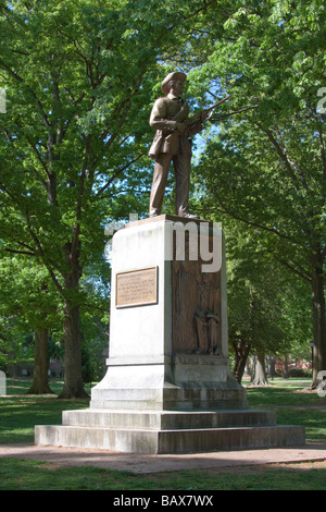 'Silent Sam' Confederate Soldier Statue, University of North Carolina, Chapel Hill Stock Photo