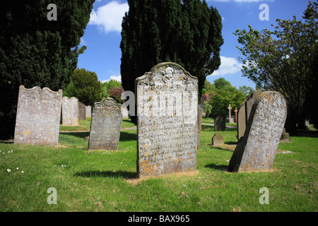 Graveyard at St Mary the Virgin Church, Kemsing, Sevenoaks, Kent, England, UK. Stock Photo