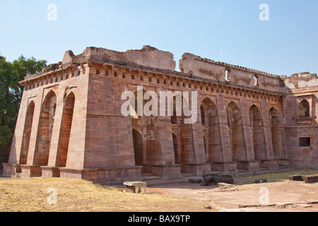 Hindola Mahal or Swinging Palace at the Ruins of Mandu in Madhya Pradesh India Stock Photo