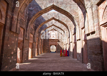 Inside Hindola Mahal or Swinging Palace at the Ruins of Mandu in Madhya Pradesh India Stock Photo