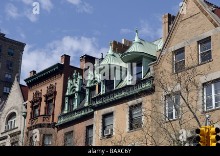 Brownstones in the Upper West Side neighborhood of New York on Saturday April 25 2009 Frances M Roberts Stock Photo