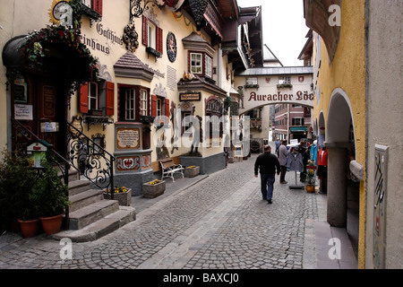 Old town of Kufstein with famous restaurants, Tyrol, Austria, Europe Stock Photo