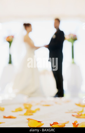 Multi-ethnic couple getting married Stock Photo