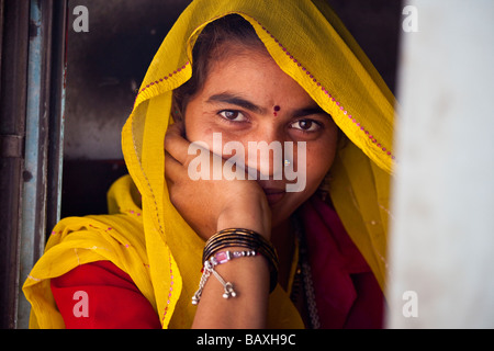 On a Train at Agra Fort Railway Station in Agra India Stock Photo