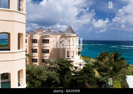 Part of the Crane Hotel, Atlantic Ocean in background, Barbados, Caribbean Stock Photo