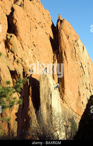 Climbers - Garden of the Gods Park - Colorado Springs, Colorado Stock Photo