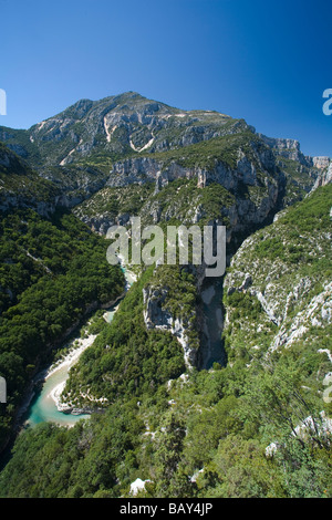 Grand Canyon du Verdon, view at the river Verdon from viewpoint Balcons de la Mescla, Alpes-de-Haute-Provence, Provence, France Stock Photo