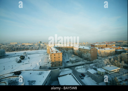 View over the town, Omsk, Siberia Stock Photo