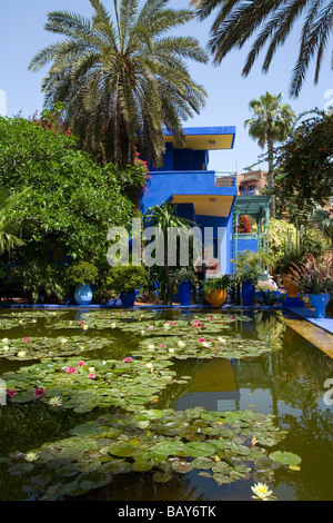 The beautiful Jardins Majorelle in Marrakech Morocco Stock Photo