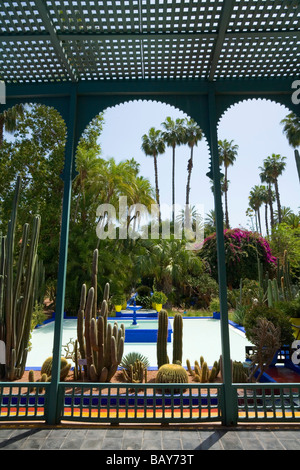 The beautiful Jardins Majorelle in Marrakech Morocco Stock Photo
