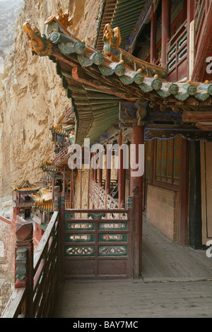 Exterior view of the hanging monastery, Heng Shan North, Shanxi province, China, Asia Stock Photo