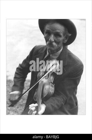 Fiddlin' Bill Henseley,Mountain Fiddler Stock Photo