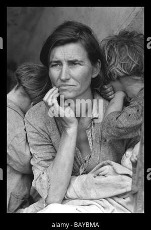 Destitute Pea Pickers in California Stock Photo