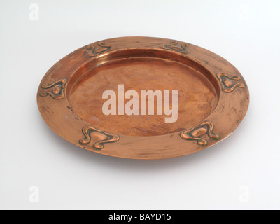 art nouveau copper tray by Beldray circa 1900 Stock Photo