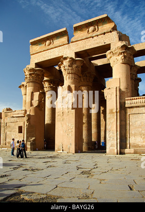 Kom Ombo Temple on the bank of the River Nile, Egypt Stock Photo