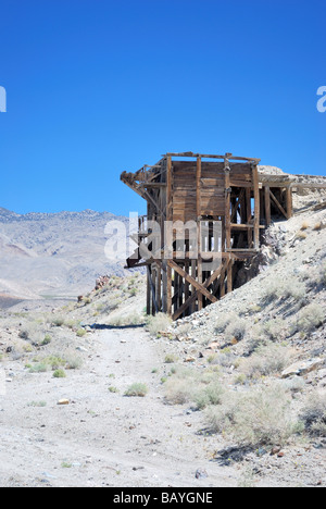 Ore dump near the ghost town of Kearsarge, near Mazourka canyon in the Inyo Mountains California near Independence on US hwy 395 Stock Photo