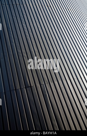 Wall made of corrugated iron sheets ( CGI ) Stock Photo