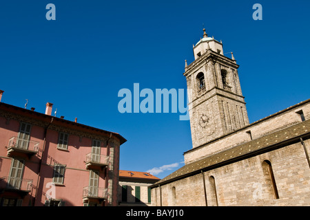 Basilica of San Giacomo Bellagio Como Lake Province of Como Italy Stock Photo