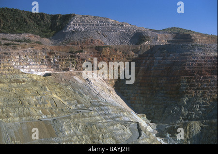 Santa Rita open pit copper mine near Silver City New Mexico USA Stock Photo