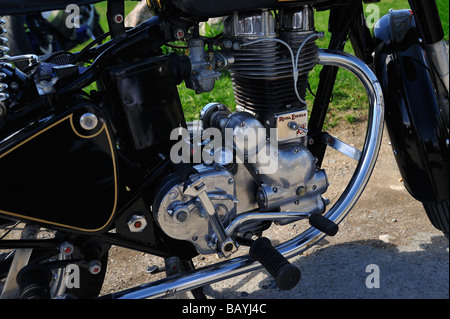 Close up shot of a Royal Enfield motorcycle engine Stock Photo