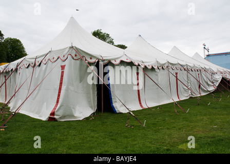 Traveling circus,tent for animals,park in Hackney,London,UK Stock Photo