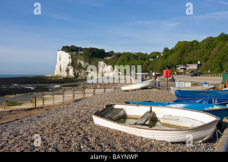 The White Cliffs at St Margarets Bay, Dover, Kent. Stock Photo