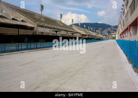 Avenida Marques de Sapucai the Sambodromo where samba schools parade at Carnaval in Rio de Janeiro Stock Photo