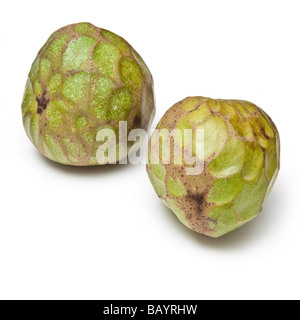 Custard apple fruit isolated on a white studio background Stock Photo