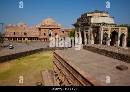 Jama Masjid and Ashrafi Mahal in Mandu India Stock Photo