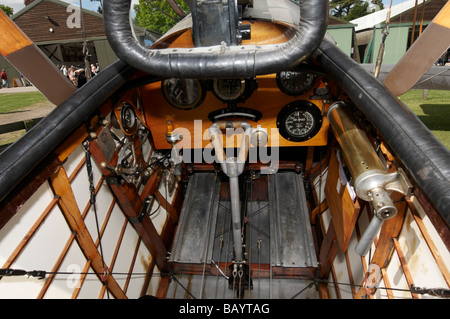 Sopwith Pup WW1 biplane fighter  cockpit As seen at Shuttleworth Air Show Spring 2009 Stock Photo