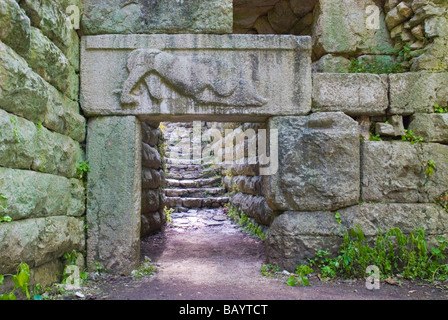 Lions gate in ancient Butrint Albania Europe Stock Photo