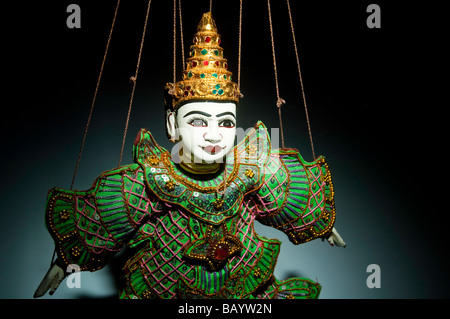 Burmese marionette in a spotlight Stock Photo