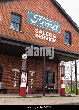 Imperial Gasoline vintage gas station Stock Photo