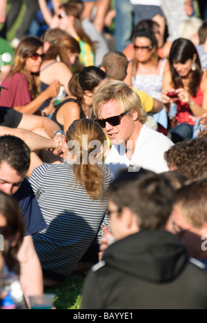 Community festivals, popular with young people, are held in city suburbs and towns throughout Australia. Stock Photo