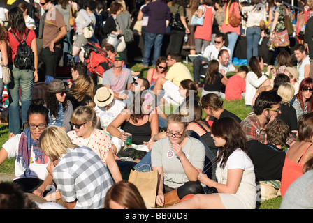Community festivals, popular with young people, are held in city suburbs and towns throughout Australia. Stock Photo