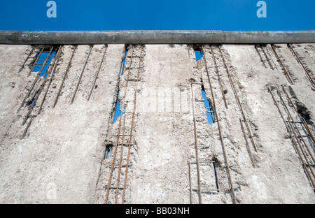 Remaining intact section of the Berlin Wall at Bernauer Strasse in Berlin Stock Photo