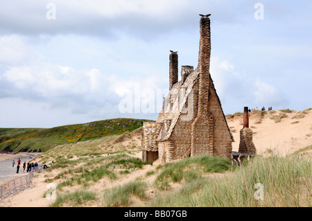 Filminh The Harry Potter film DEathly hallows on Freshwater West Beach Pembrokeshire Wales UK Stock Photo