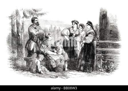 Russian peasants, late 19th century. Artist: Unknown Stock Photo ...