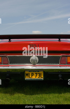 Rear Of A Red 1972 Mach 1 Ford Mustang Stock Photo