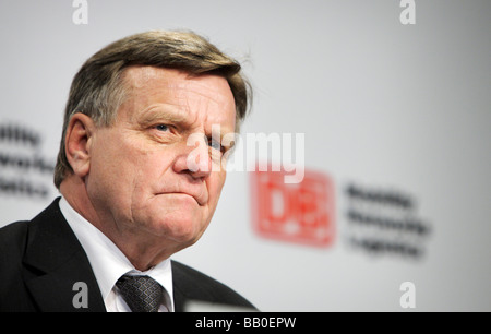 Hartmut MEHDORN CEO of Deutsche Bahn AG At the Annual Press Conference 2009 Stock Photo
