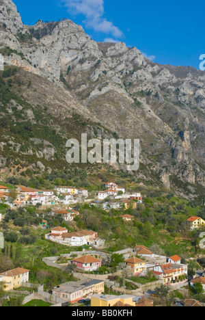 Views the castle in Kruja Albania Europe Stock Photo