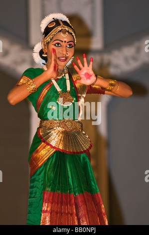 Traditional Indian bharathanatyam dancing Tamil Nadu India Stock Photo