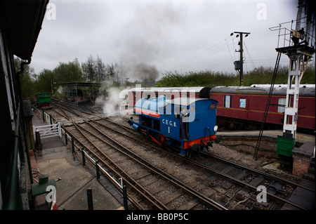 Colne Valley Railway Museum near Castle Heddingham Essex Britain Seen here Castle Donnington No 1 train Stock Photo