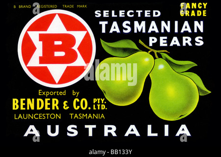 Bender & Co. Selected Tasmanian Pears Stock Photo