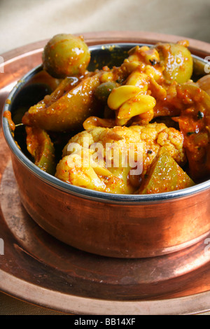 Pachranga Achar is a mixed vegetable pickle which has five different vegetables blended with spices. Stock Photo