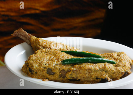 Doi ilish Hilsa or Ilish Mach is a popular fish dish from eastern part of India. Stock Photo