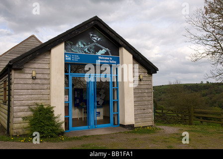 Visitor information centrea at Coombes and Churnet RSPB reserve Leek Staffordshire England Stock Photo