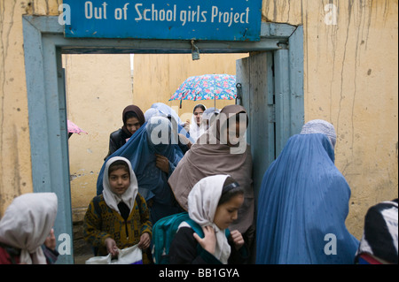 Girls, Out of School girls project, Kabul, Afghanistan. Stock Photo